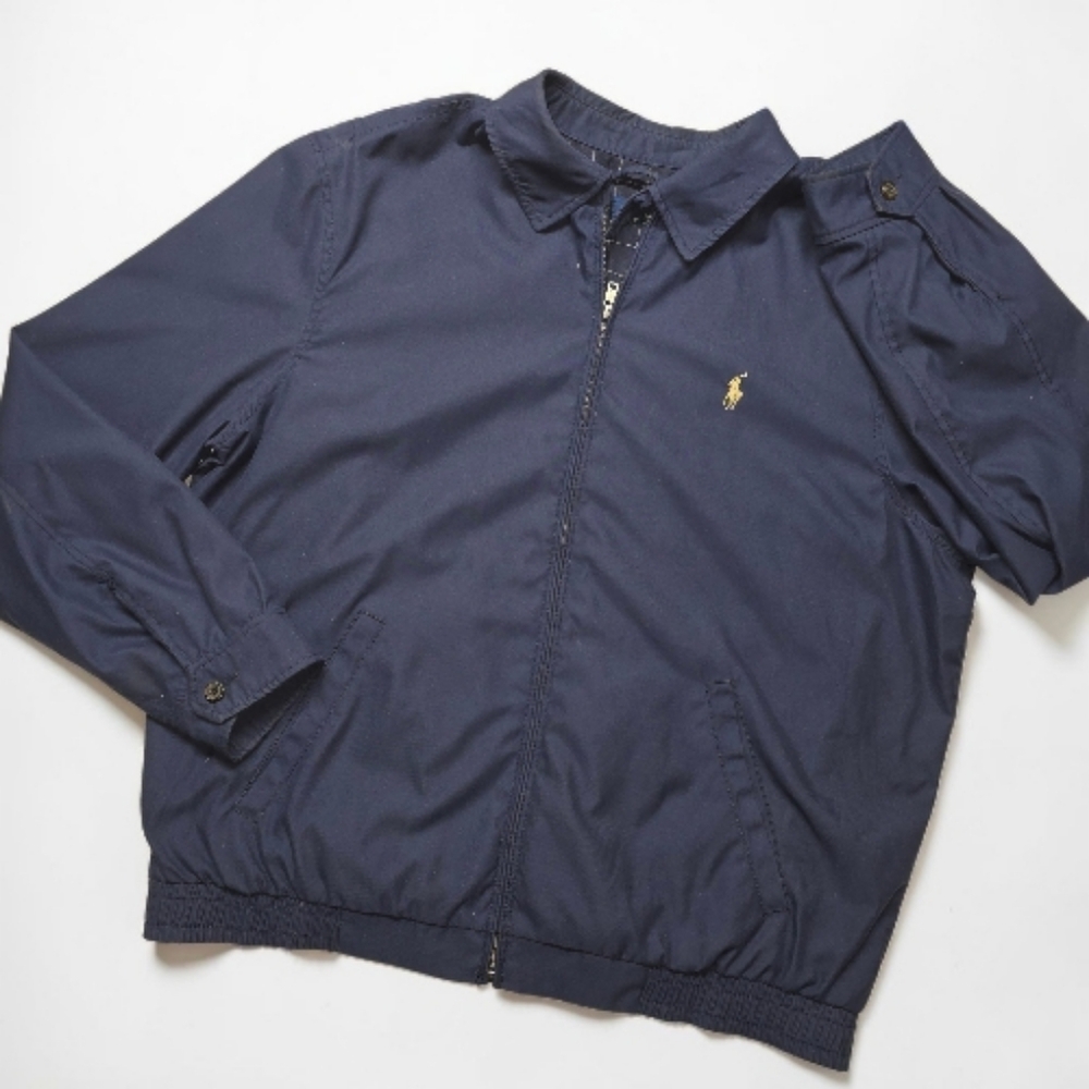 Polo Ralph Lauren Harrington Jacket Full Zip Lined Windbreaker Size Large